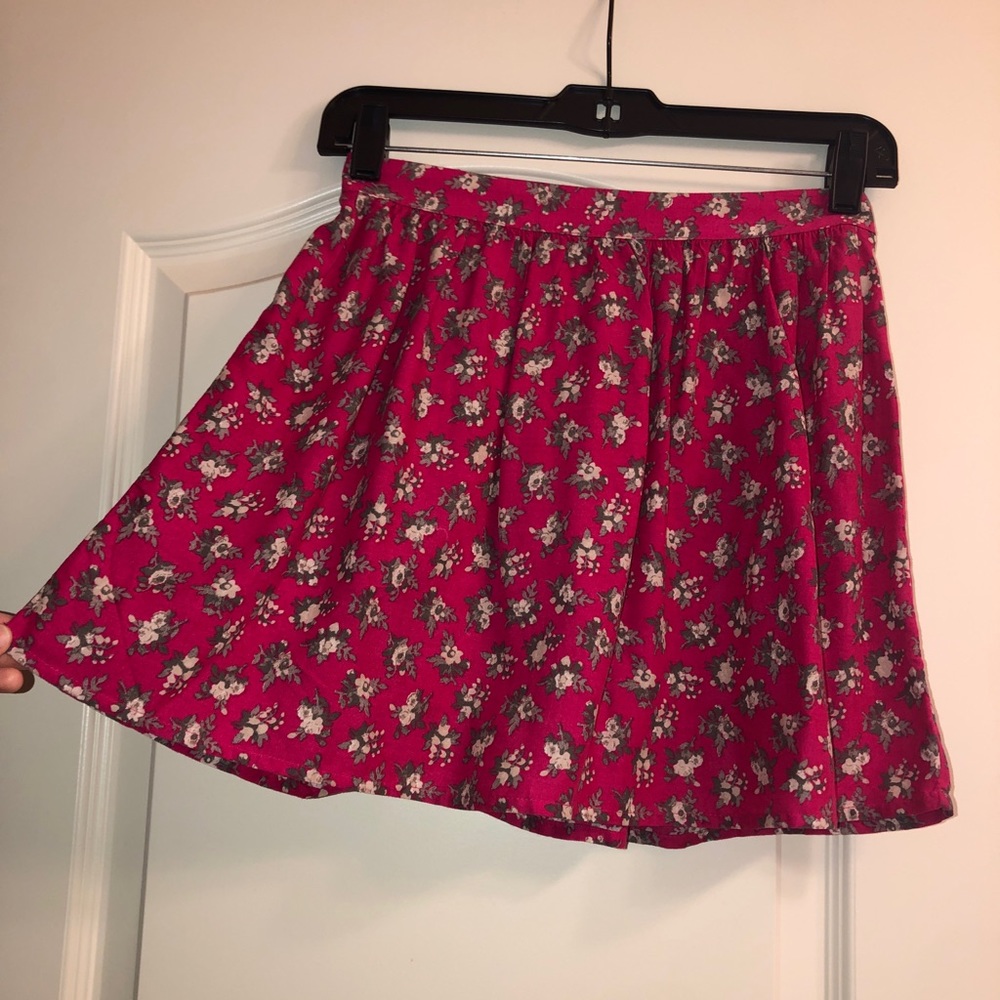 Abercrombie Pink Flowers Mini Skirt